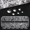 3D Mixed Sizes Clear Bubble Beads Nail Charms Jewelry, Transparent Semi-Circular Dewdrop Water Droplets Glass Bubble Balls Flatback Rhinestones Crystal Gems for Nails Supplies DIY Crafts Decorations