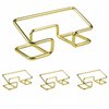 Desktop Business Card Holder, Metal Business Card Holder Display, Business Card Stands for Desk, 4 Pack, Gold