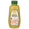 Koops' Organic Spicy Brown Mustard – Bold and Brown Mustard Sauce, Gluten-Free, Kosher, USDA Certified Organic, Made in USA, From Quality Mustard Seeds – 12 Oz, Pack of 1
