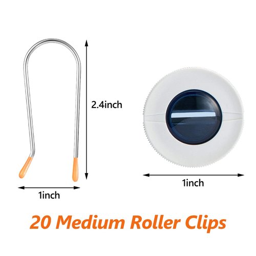 20 Pieces Assorted Hot Roller Clips Replacements, Fits Most Sized Rollers Curlers (Medium)