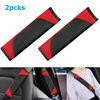 AUCELI 2PCS Car Seat Belt Cover, Carbon Fiber Safety Seatbelt Shoulder Strap Covers, Breathable Leather Soft Harness Pad Protect Your Neck and Shoulder Compatible with Cars