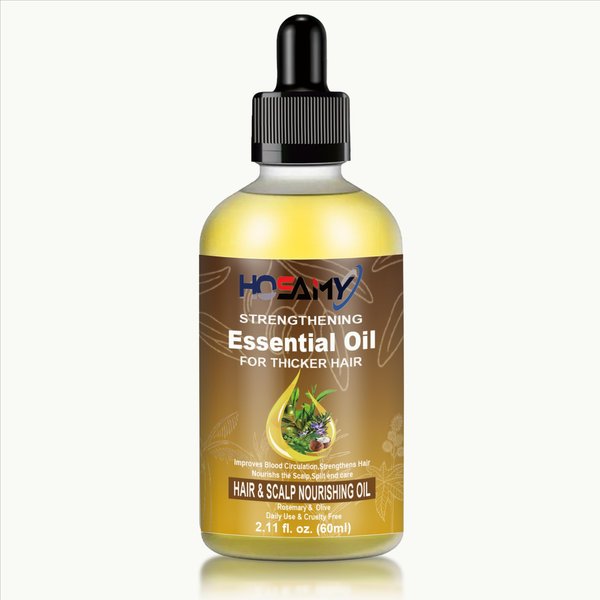 Hair Growth Oil,Rosemary Hair Regrowth Serum,Scalp & Hair Strengthening Oil Products For Hair Thinning & Loss, Dry Damaged Hair,Beard,For Men Women (60ml)