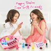 Girls Nail Polish Set, Toys for Girls Age 5 6 7 8 9 10, Nail Care Kit with Nail Polish, Nail Dryer, Fake Nails, nail Glitter, Nail Filer and Toe Separator, Ideal Birthday Gifts for Girls 5-8