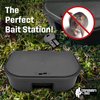 Exterminator’s Choice - Bait Station - Includes 12 Small Bait Station and One Key - Heavy Duty Bait Box for Mice and Other Pests - Durable and Discreet