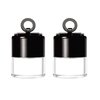 2Pcs 10 Gram Plastic Powder Case Face Powder Jar Container with Sifter Black Lid and Powder Puff for Blusher Makeup Loose Powder