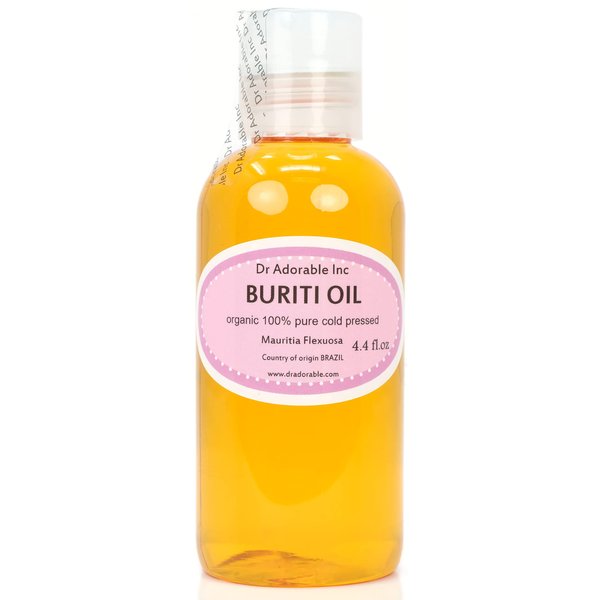 Dr Adorable Buriti Oil - 4 Oz - 100% Pure Natural Organic Cold Pressed