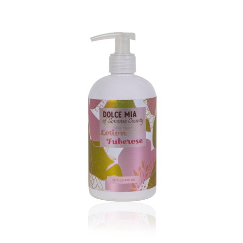 Dolce Mia | Shea Butter Lotion | Tuberose | Organic Botanicals | Hypoalergenic | Vegan and Cruelty Free | 12 oz