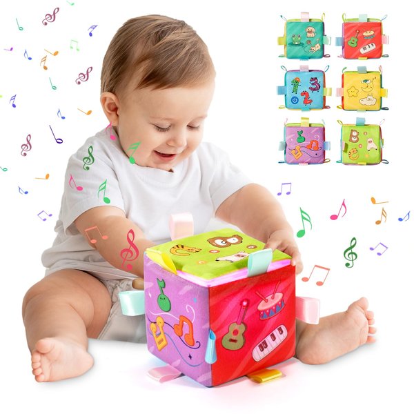 shozaar Baby Music Toys, Gravity Sensing Hexahedron Musical Toy for Newborn Infant Babies Boys & Girls 0-36 Months,Toddlers Early Education Puzzle Cognitive 0-6 Months,Soothing Toys 12-18 Months
