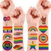 118 PCS LGBT Rainbow Flag Pride Temporary Tattoos Sticker Pride Month Gay Birthday Party Decorations Favors Supplies Gifts Boys Girls Men Woman Cute Fake Tattoo School Reward Themed Festival