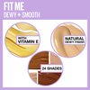 Maybelline Fit Me Dewy + Smooth SPF 18 Liquid Foundation Makeup, Classic Ivory, 1 Count