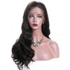 KUN Hair Body Wave Human Hair Wig 360 Lace Front Wigs Human Hair Pre Plucked Lace Wigs with Baby Hair 150% Density Brazilian Virgin Human Hair 360 Lace Frontal Wig for Women Natural Color 16 Inches