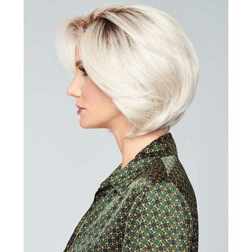 Fencca Short Ombre Platinum Blonde Bob Wigs for Women Chin Length Synthetic Wig Layered Bobo