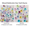 50pcs Crystal Star Nail Charms, 3D Stars Nail Art Rhinestones Nail Gems Multicolor Star Charms Nail Jewels for Nail Art DIY Nail Accessories Nail Supplies for Women Girls (Small)
