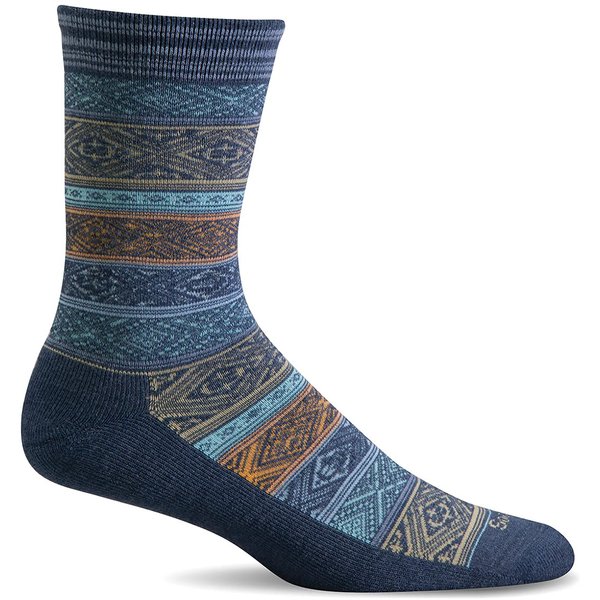 Sockwell Women's Boho Crew Sock, Denim - S/M