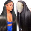 Ice Pear 13x6 Lace Front Wigs Human Hair Pre Plucked 210% Density 28 Inch HD Straight Lace Frontal Wigs for Black Women Glueless Wigs Human Hair Pre Plucked with Baby Hair