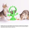 Pet Toy, Rotation Cat Puzzle Toy Food Leakage Pet Cat Leaking Toy Interactive Cat Toys Pet Toy, Ferris Wheel Food Dispensing Pet Slow Feeder Toy with Automatic 360° Turntable for Pet Trainer (Green)