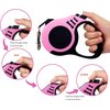 PETIMP Retractable Dog Leash Lightweight 16FT Leash, with Folding Bowl,Dispenser,Waste Bags, for Small Medium Dogs(Pink)