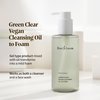 herbloom Green Clear Vegan Cleansing Oil to Foam - Korean Cleanser, pH Balanced Mild Foam Cleanser, Oil Based Cleanser, Sulfate Free, Vegan Skincare - 6.76 fl.oz.