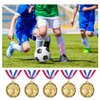Abaokai 12 Pieces Soccer Medals for Awards for Kids and Adults, Gold Award Medals Set - Metal Olympic Style for Kid’s Sports Soccer Games and Prizes Awards, Party Favors, 2 Inches