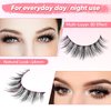 False Eyelashes 3D Lashes Natural Look Fake Eyelashes Clear Band 14mm lashes Soft Volume Lashes 10 Pairs Pack