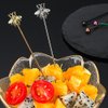 RR-RUOSHUI 8 PCS bees cocktail Reusable picks，Stainless Steel Cocktail Picks for Appetizers Olives Brandied Cherries Skewers