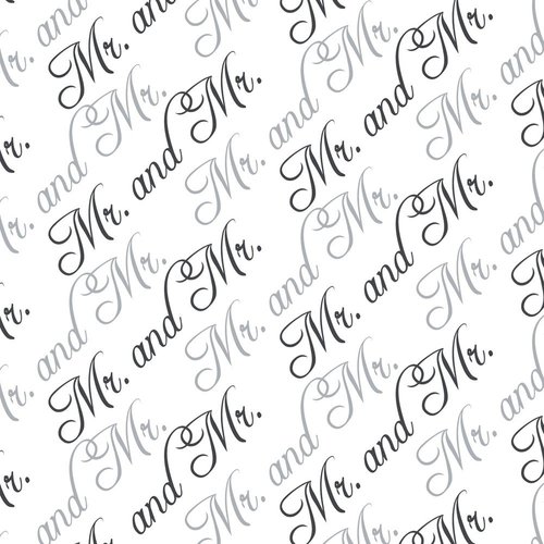 GRAPHICS & MORE Mr. and Mr. Black and White Gay Wedding Premium Gift Wrap Wrapping Paper Roll