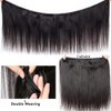 Pinjuoo 3 Bundles Human Hair 26 28 30 Inch Long Brazilian Straight Human Hair Bundles 100% Unprocessed Virgin Raw Hair Bundles Weave Natural Black Bundles Human Hair Extensions for Women