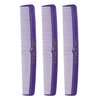 Allegro Combs #415 Combs for Women, 7 Inches Combs for Men, Parting Comb, Hair Comb, Comb for Men 3 Count (Purple)