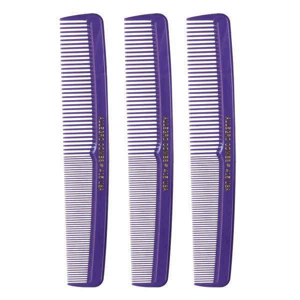 Allegro Combs #415 Combs for Women, 7 Inches Combs for Men, Parting Comb, Hair Comb, Comb for Men 3 Count (Purple)