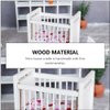 Gadpiparty Dollhouse Baby Bed, 1: 12 Miniature Dollhouse Baby Doll Crib Bed Mini House Baby Crib Cradle Model Dollhouse Furniture Accessories for Dollhouse Decorations ( White )