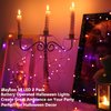 iBaycon 2 Pack 50 LED Battery Halloween Lights, 16.4ft Battery Operated Halloween Lights, Orange Purple Waterproof Twinkle Fairy Lights with 8 Modes & Timer for Indoor Outdoor Halloween Decorations