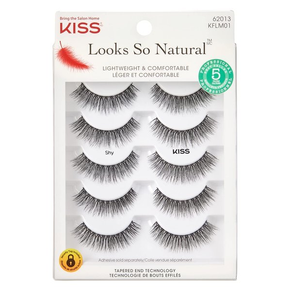 Kiss Looks So Natural Lashes Shy 5-Pairs (Pack of 6)