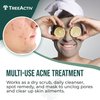 TreeActiv Four-in-One Acne Treatment, Exfoliating Sulfur Acne Face Wash, Bentonite Clay Face Mask & Acne Spot Treatment, Pore Clarifying Facial Scrub for Adult, Teens, Women, & Men, 250+ Treatments