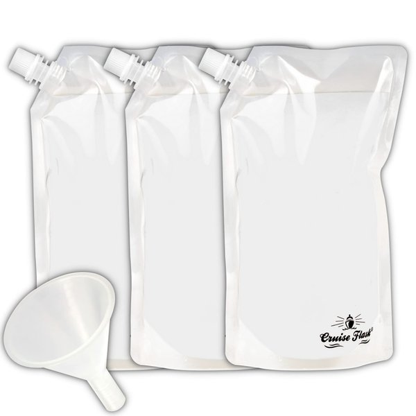 Cruise Flask Collapsible Reusable Foldable Eco-Friendly 16 Oz Water Bottle – BPA Free - (3 pack)