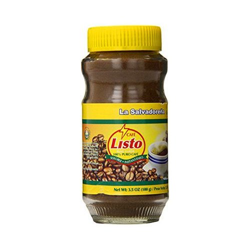 Café Listo 3.5 oz(100g) 100% Pure Authentic Instant Coffee From El Salvador