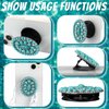 4 Pieces Turquoise Western Phone Grip Charm Teardrop Flower for Phone Holder Ring Expandable Collapsible Phone Stand for Smartphones and Tablets(Classic Style)