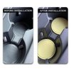 Msyuusr 4PCS Car Cup Holder Coaster, Silicone Honeycomb Auto Anti Slip Insert Coaster, Universal Car Accessories for Most Car Interior (Yellow)