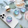 Ksadiye Phone Grip with Expanding Kickstand,Purple Green Marble Design Cellphone Collapsible Clear Stand for Smartphones