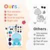 sinceroduct Make a Face Stickers for Kids,60 Pack Kids Stickers,Party Favor Stickers Decoration Stickers,Gift of Festival, Rewards, Art Craft,Perfect Activity Stickers.