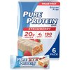 Pure Protein Bars, High Protein, Nutritious Snacks to Support Energy, Low Sugar, Gluten Free, Strawberry Greek Yogurt, 1.76oz 6 count (Pack of 3)