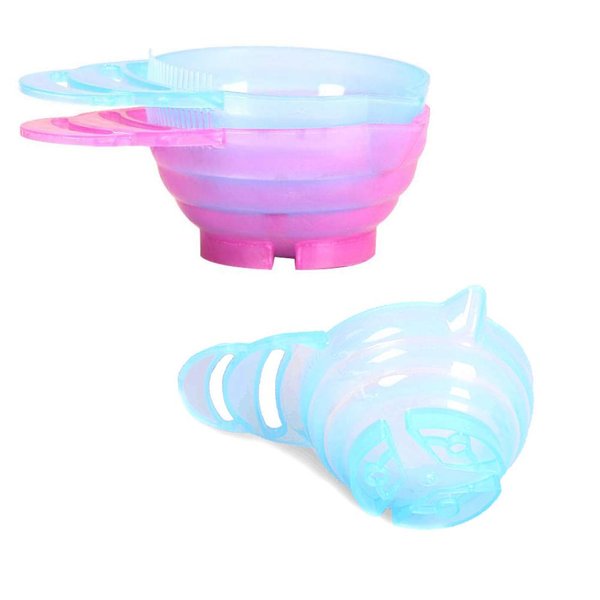 3PCS Plastic Hair Dye Tint Bowl Professional Beauty Salon Hairdresser Coloring Bowl DIY Hair Essence Treatment Special Bowl of Hair Oil Salon Dedicated Dyeing Tools Color Random