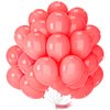 PartyWoo Watermelon Pink Balloons, 50 pcs 12 Inch Dark Pink Balloons, Watermelon Pink Balloons for Balloon Garland or Balloon Arch as Birthday Party Decorations, Baby Shower Decorations, Pink-Q11