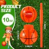 Amyhill 12 Set Basketball Cups Bulk with Straws and Lids 10 oz Plastic Reusable Basketball Ball Shape Cups Set Basketball Party Favors For Kids Birthday Sports Basketball Theme Party Supplies