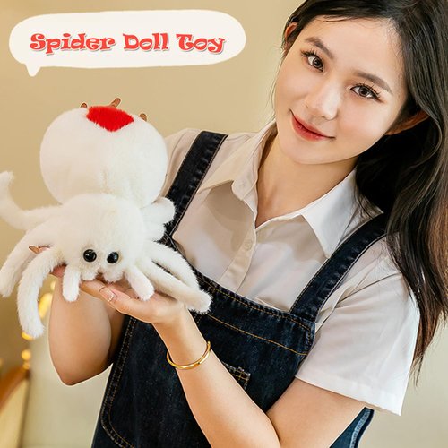 XItbyja Cute Spider Plush Toys 9.8inch Easter Gift Cartoon Spider Stuffed Animalb Soft Throw Pillow Home Decorations for Adults Kids White Mother's Day