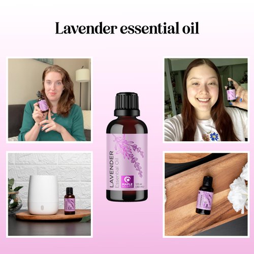 Pure Lavender Essential Oil - Premium Lavender Essential Oil for Hair Skin and Nails - Aromatherapy Lavender Oil for Diffusers Humidifiers and Linens Plus Natural Bath Oil for Home Spa Self Care
