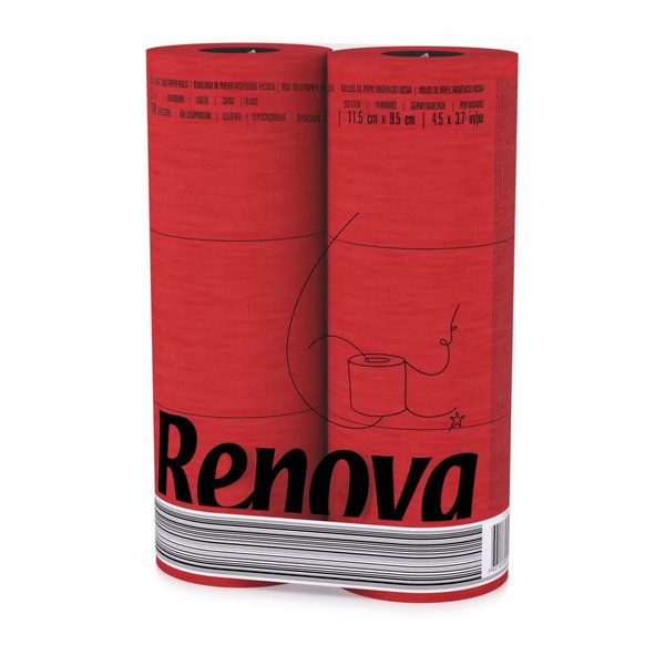 Red Toilet Paper 3 ply 6 Rolls pack 140 Premium Quality sheets