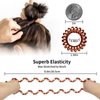 QIUTIMIY 16Pcs Spiral Hair Ties, (Metallic Gloss) Hair Elastic Coils for Women and Girls, Waterproof Phone Cord Hair Scrunchies Accessories Bands for Ponytails and Updos
