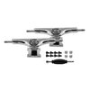 Teak Tuning Prodigy Swerve Fingerboard Trucks, Silver Chrome Colorway - 34mm Wide - Inverted Kingpin - Professional Shape, Appearance & Components