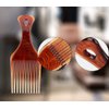 Beomeen Hair Pick Comb for Curly Hair, 2 Pack Smooth Afro Comb Lift Detangle Hair Comb Hair Picks for Men No Frizz Wide Tooth Comb Hair Styling Tool