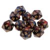 Yiotfandoll 10PCS Polyhedral Dice D20 Dice 20mm Acrylic 20 Sided Dice Game Dice for RPG MTG DND Dice Table Games (Red Blue)